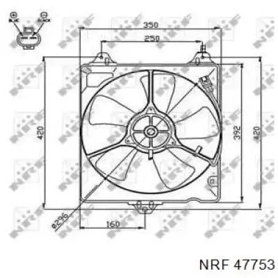Мотор вентилятора системы охлаждения 47753 NRF
