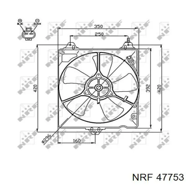 Motor del ventilador de enfriado 47753 NRF