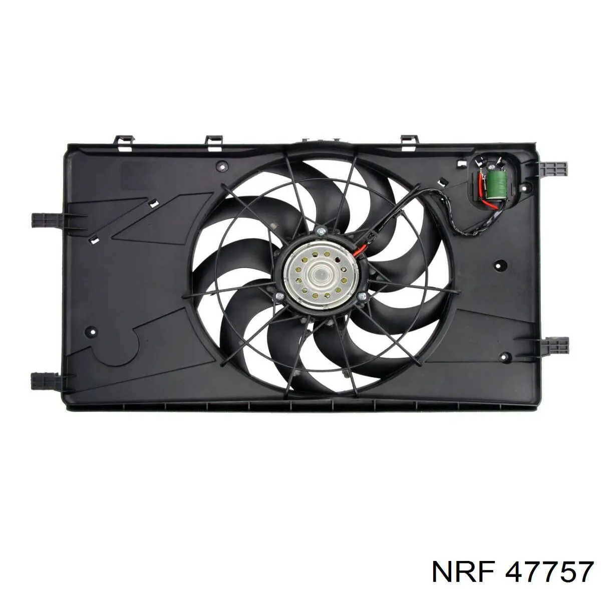 47757 NRF диффузор радиатора охлаждения, в сборе с мотором и крыльчаткой