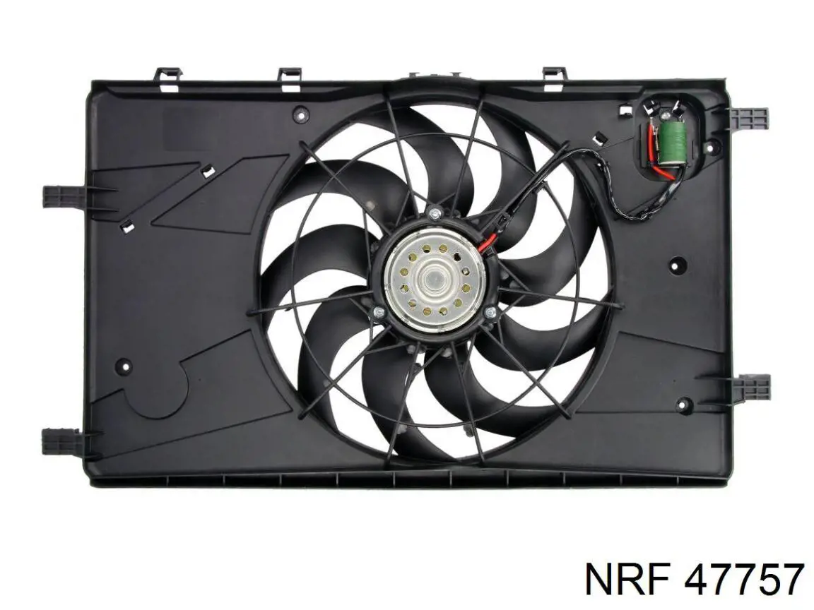 Difusor de radiador, ventilador de refrigeración, condensador del aire acondicionado, completo con motor y rodete 47757 NRF
