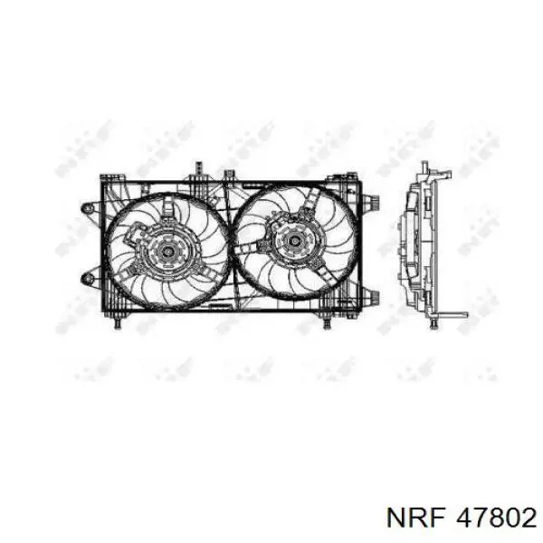 Диффузор вентилятора в сборе с мотором и крыльчаткой 0046524624 Fiat/Alfa/Lancia