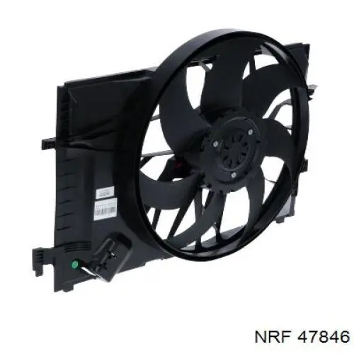 47846 NRF difusor do radiador de esfriamento, montado com motor e roda de aletas