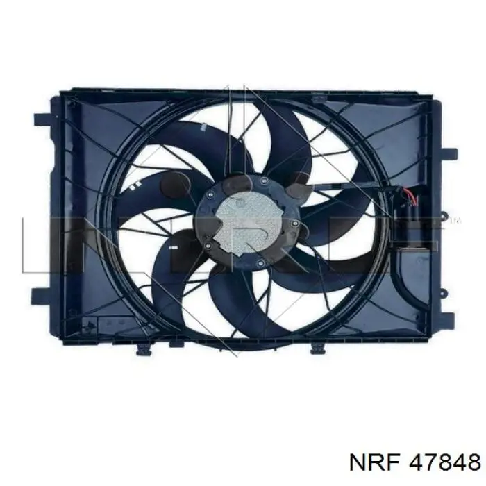 Difusor de radiador, ventilador de refrigeración, condensador del aire acondicionado, completo con motor y rodete 47848 NRF
