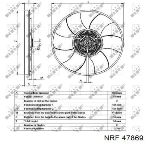 Электровентилятор охлаждения VF4210 BGA