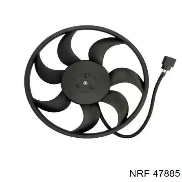 47885 NRF ventilador elétrico de esfriamento montado (motor + roda de aletas)