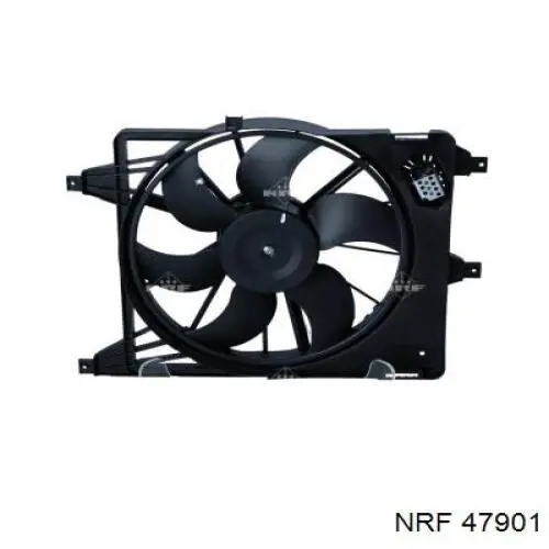 47901 NRF ventilador elétrico de esfriamento montado (motor + roda de aletas)