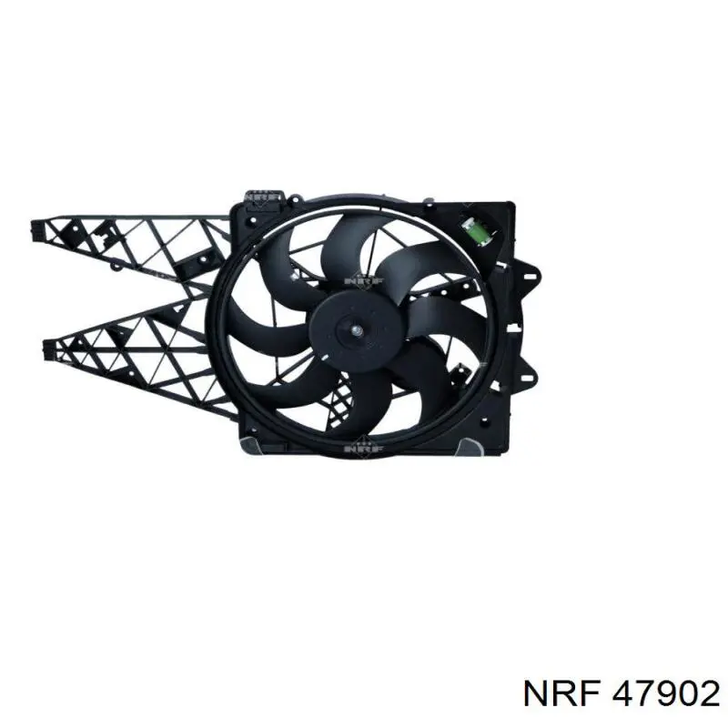 47902 NRF диффузор радиатора охлаждения, в сборе с мотором и крыльчаткой