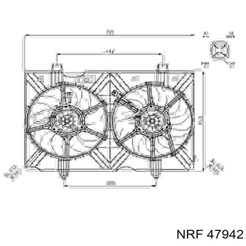 Вентилятор (крыльчатка) радиатора охлаждения правый на Infiniti EX J50