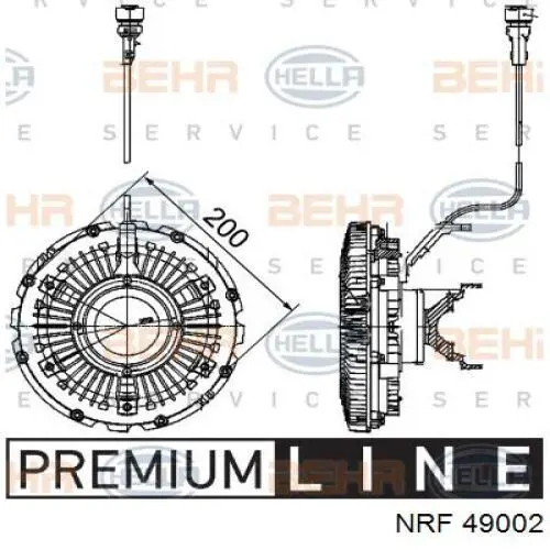Вискозная муфта NRF 49002 цена, от 393.04 USD