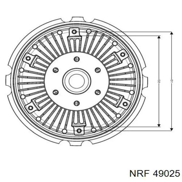 49025 NRF вискомуфта (вязкостная муфта вентилятора охлаждения)