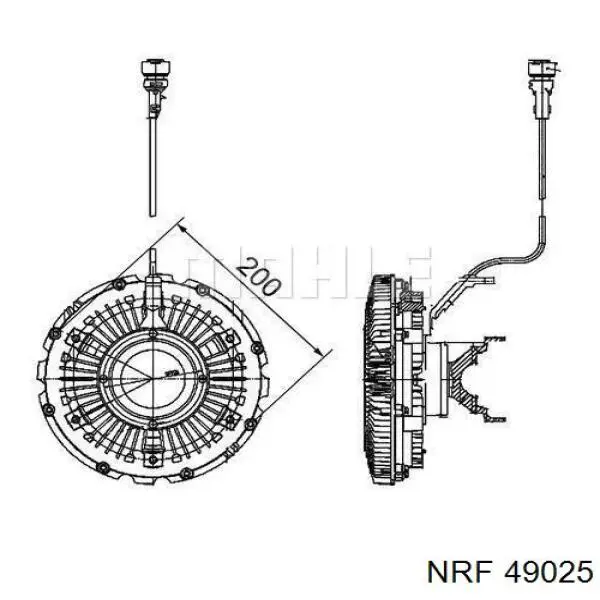 Вискозная муфта NRF 49025 цена, от 374.22 USD