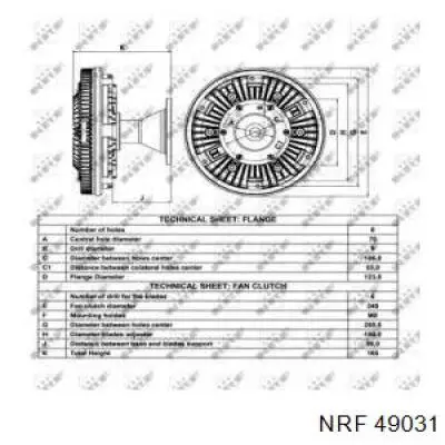 Вискозная муфта NRF 49031 цена, от 253.06 USD