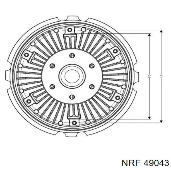 Вискомуфта вентилятора 49043 NRF