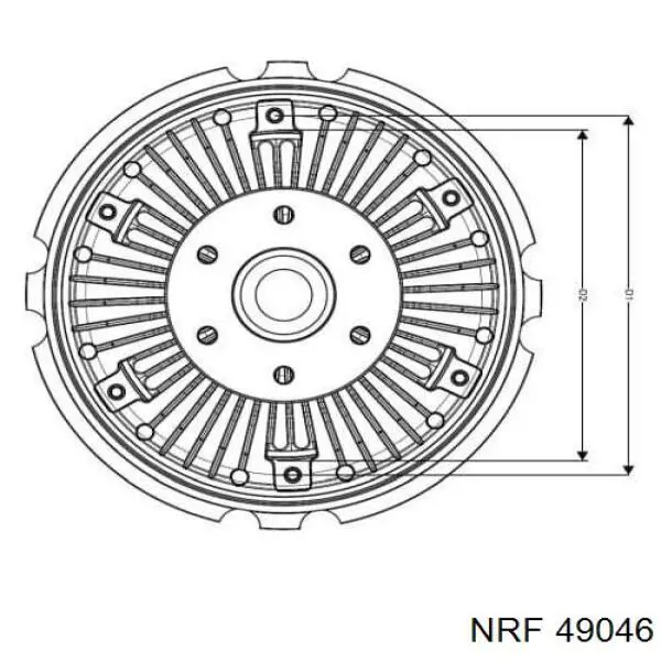 Купить 49046 NRF Муфта вентилятора охлаждения