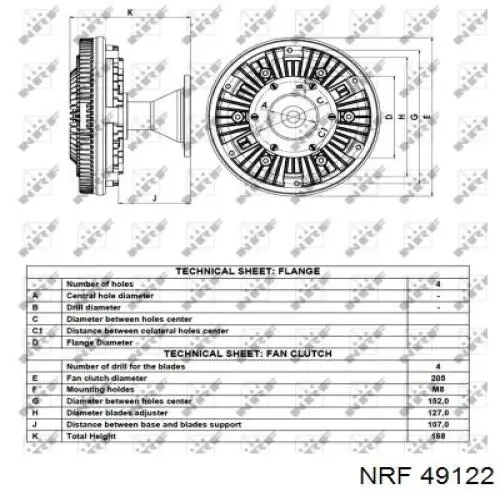 Вискозная муфта NRF 49122 цена, от 444.61 USD