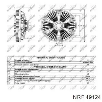 Вискозная муфта NRF 49124 цена, от 100.53 USD