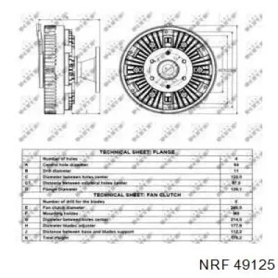 Вискозная муфта NRF 49125 цена, от 404.78 USD