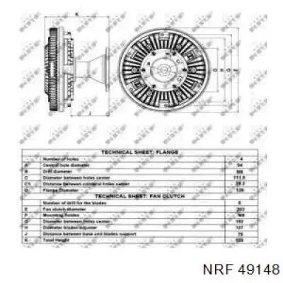 Муфта вентилятора NRF 49148