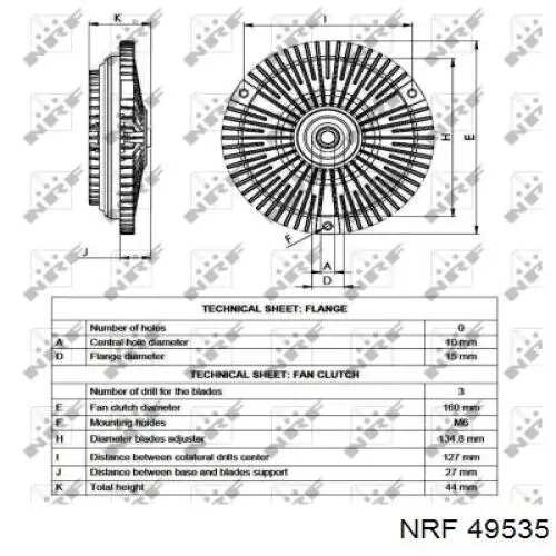 Вискозная муфта NRF 49535 цена, от 61.59 USD