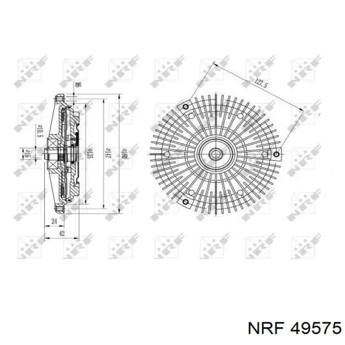 Embrague, ventilador del radiador 49575 NRF