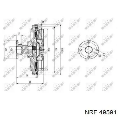 Купить M111F NPW Муфта вентилятора охлаждения
