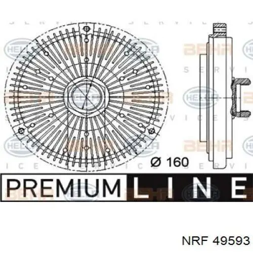 Купить 49593 NRF Муфта вентилятора охлаждения