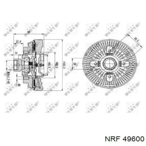 Embrague, ventilador del radiador 49600 NRF