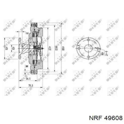 Вискозная муфта NRF 49608 цена, от 55.50 USD