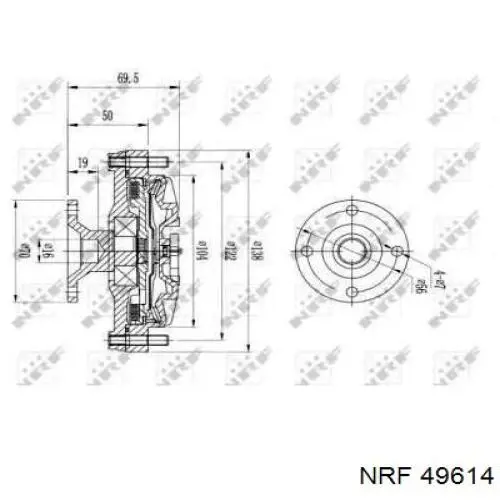 Купить 49614 NRF Муфта вентилятора охлаждения