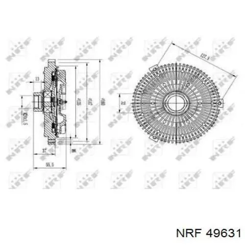 Embrague, ventilador del radiador 49631 NRF