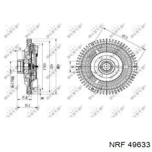 Embrague, ventilador del radiador 49633 NRF