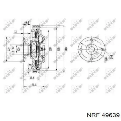 21082C8601 Nissan acoplamento viscoso de ventilador de esfriamento