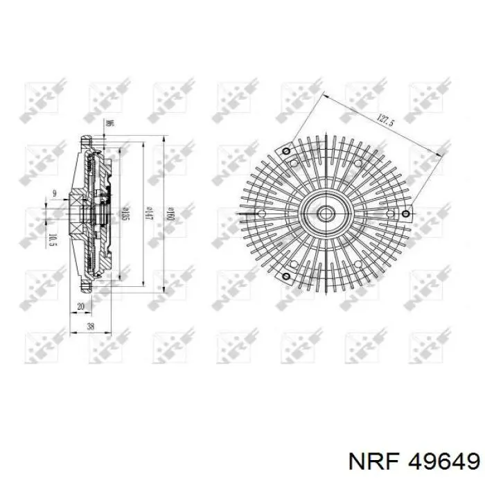 Вискомуфта вентилятора 49649 NRF