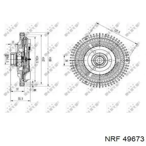 Embrague, ventilador del radiador 49673 NRF