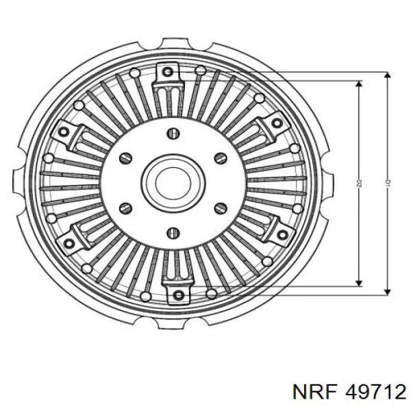 Вискомуфта вентилятора 49712 NRF