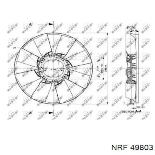 49803 NRF вентилятор (крыльчатка радиатора охлаждения)