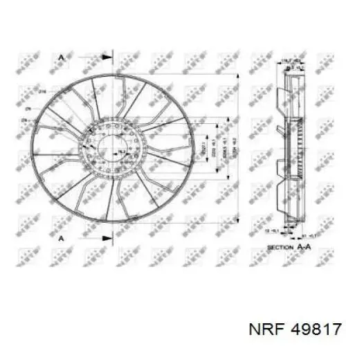 0120432800 Solaris ventilador (roda de aletas do radiador de esfriamento)