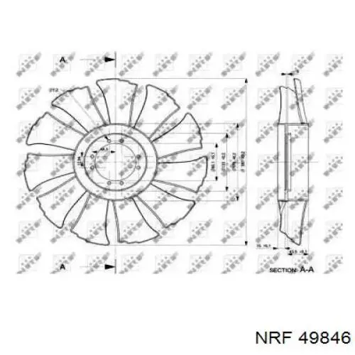 Вентилятор радиатора кондиционера NRF 49846