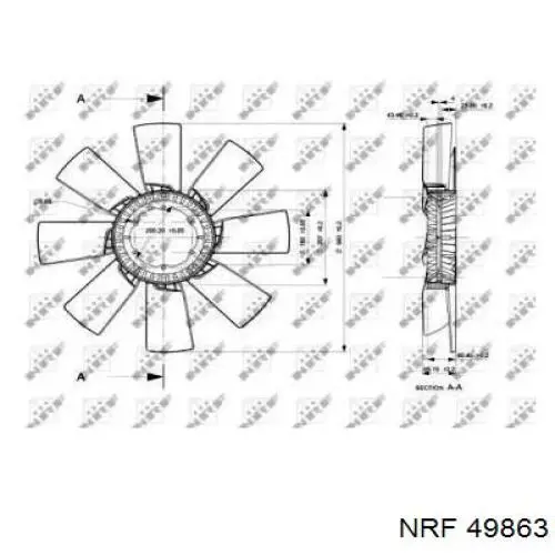 Вискозная муфта NRF 49863 цена, от 91.95 USD