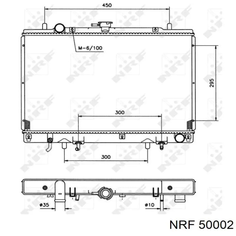 Радиатор 50002 NRF