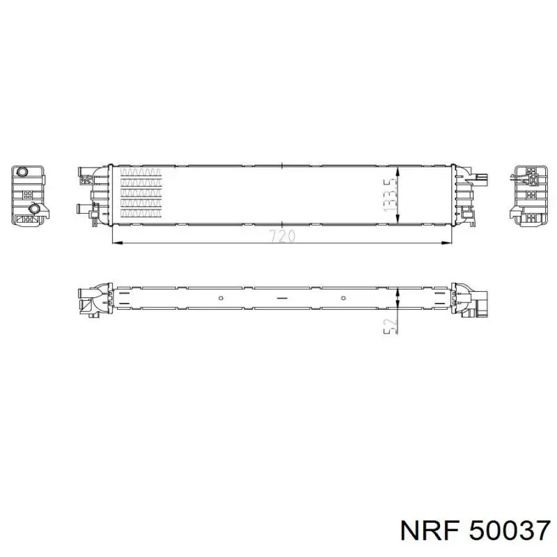 Радиатор охлаждения двигателя дополнительный NRF 50037