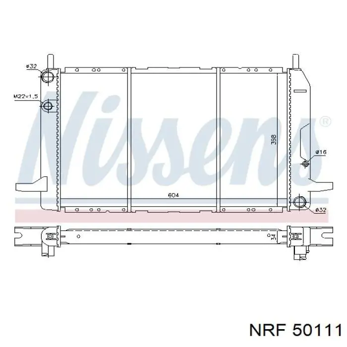 50111 NRF Радиатор основной
