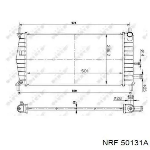 Радиатор 50131A NRF