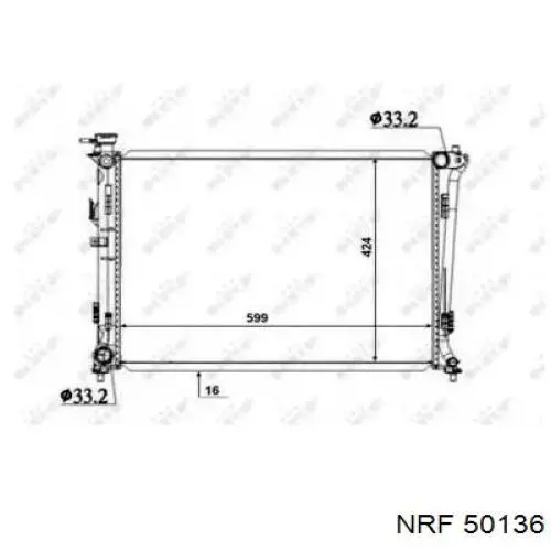 Радиатор 50136 NRF