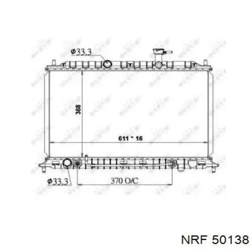 50138 NRF radiador de esfriamento de motor