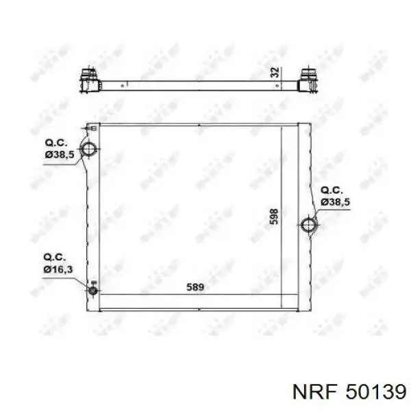 50139 NRF radiador de esfriamento de motor