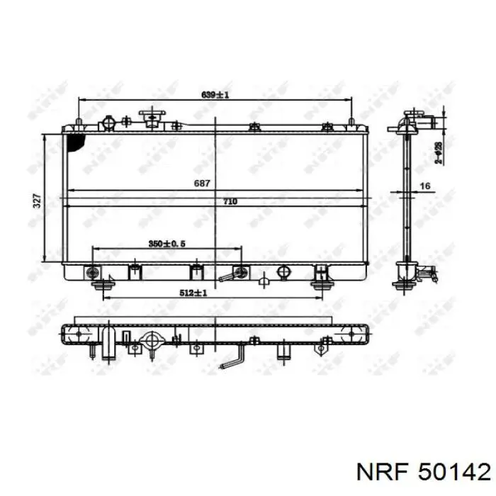 Радиатор охлаждения двигателя NRF 50142 цена, от 79.96 USD