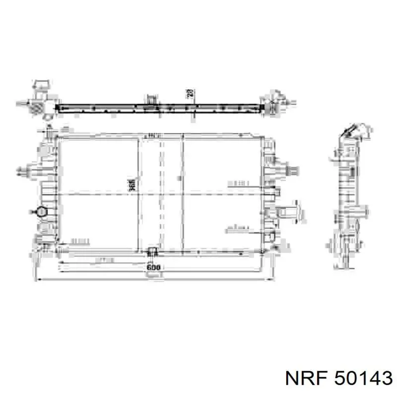 Radiador refrigeración del motor 50143 NRF