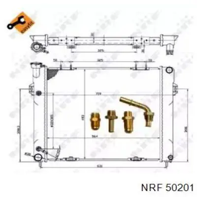 Радиатор 50201 NRF