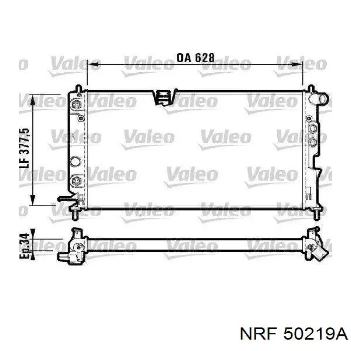 Купить 50219A NRF Радиатор водяной